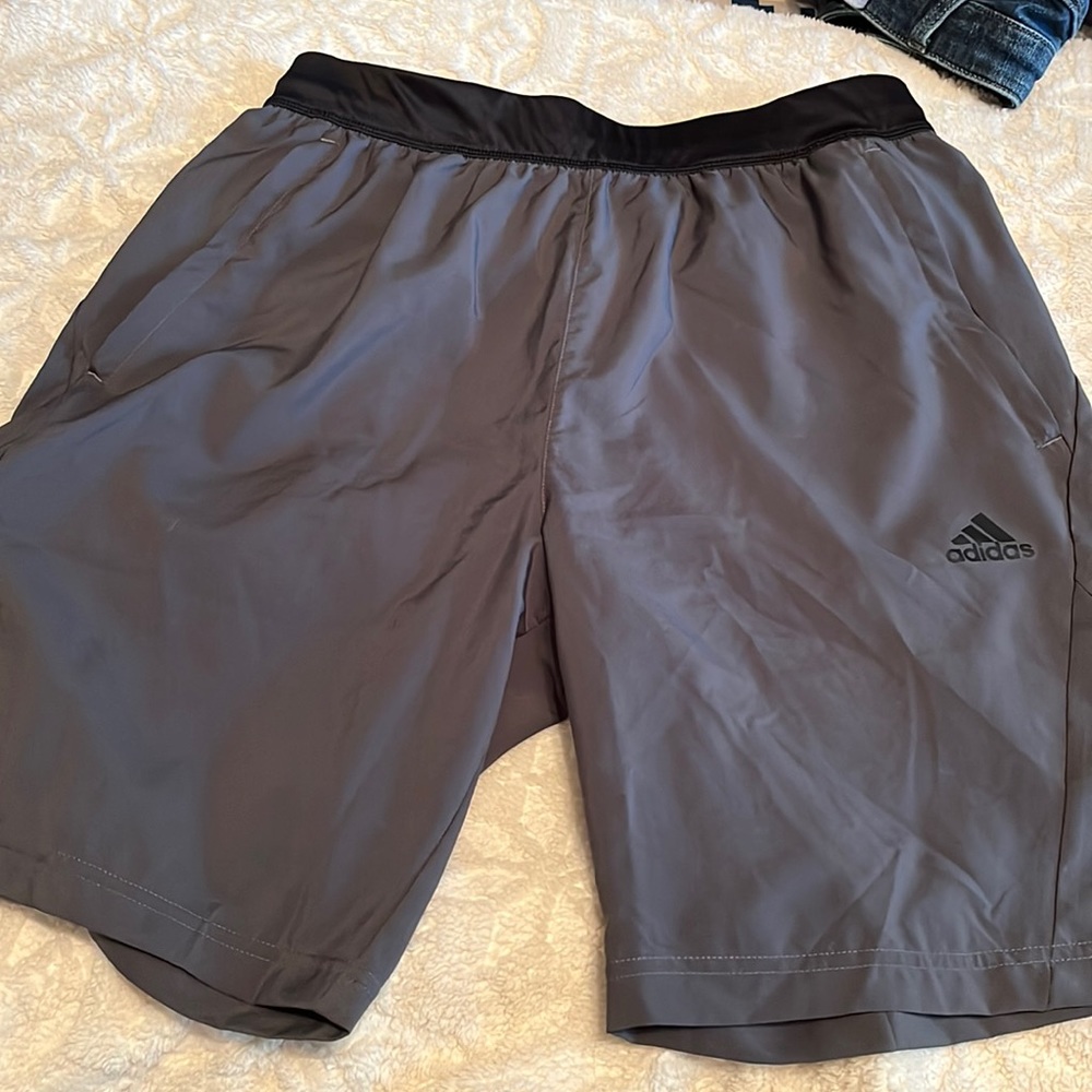 Adidas 9” men’s shorts.